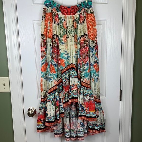 Anthropologie Bhanuni by Jyoti hi low maxi skirt sz 4 - Picture 3 of 12